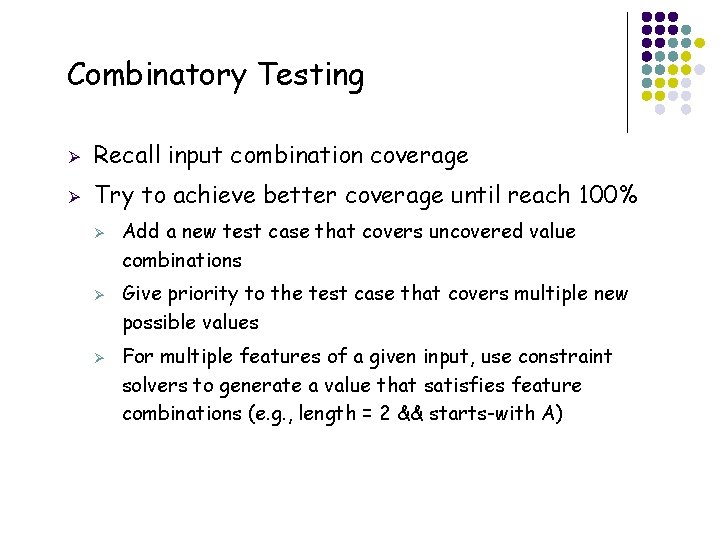 Automation of Test Case Generation Testing is expensive