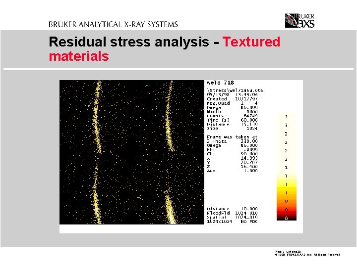 Residual stress analysis - Textured materials Peter J. La. Puma 30 © 1998 BRUKER