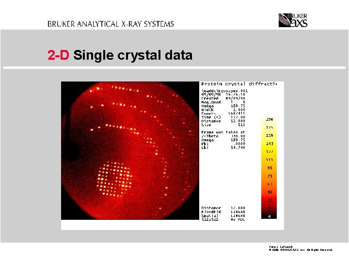 2 -D Single crystal data Peter J. La. Puma 5 © 1998 BRUKER AXS,
