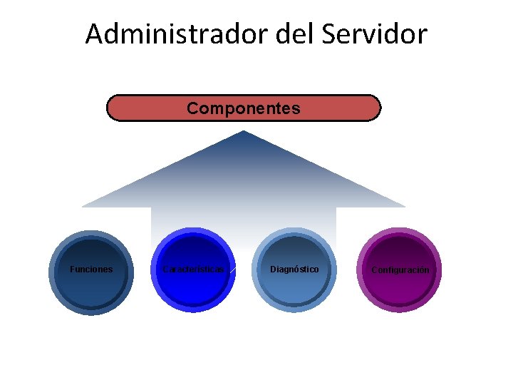 Administrador del Servidor Componentes Funciones Características Diagnóstico Configuración 