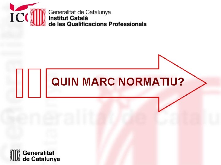QUIN MARC NORMATIU? QUIN MARC NORMATIU?