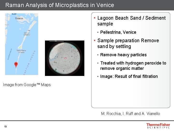 Raman Analysis of Microplastics in Venice • Lagoon Beach Sand / Sediment sample •
