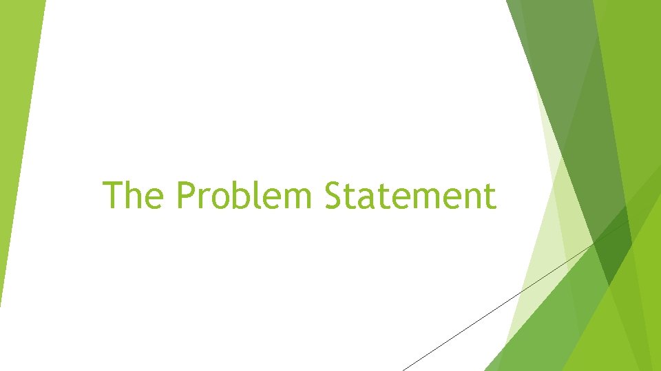 The Problem Statement Module 1: Basics of Research 