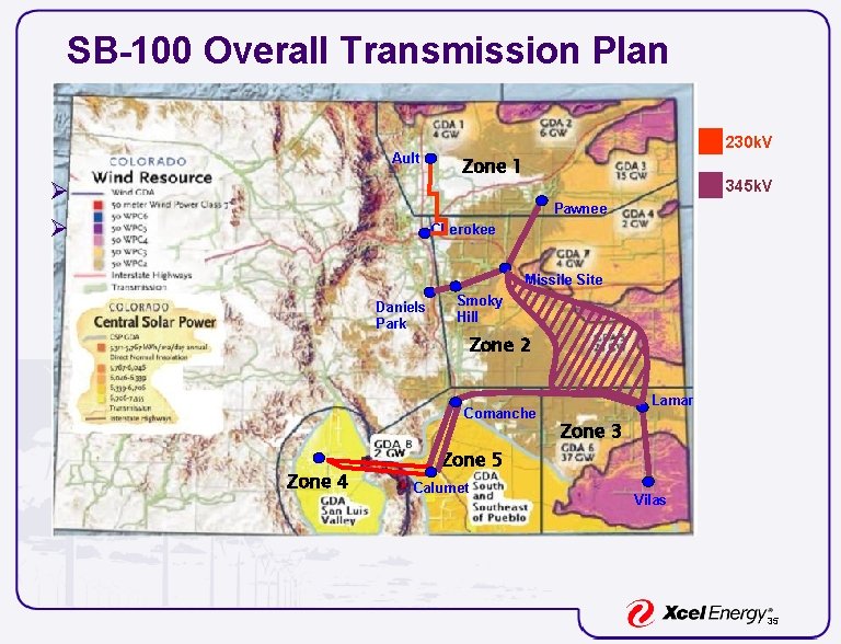 SB-100 Overall Transmission Plan Ault Ø 230 k. V Zone 1 345 k. V