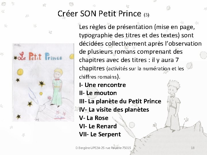 Créer SON Petit Prince (3) Les règles de présentation (mise en page, typographie des Créer SON Petit Prince (3) Les règles de présentation (mise en page, typographie des