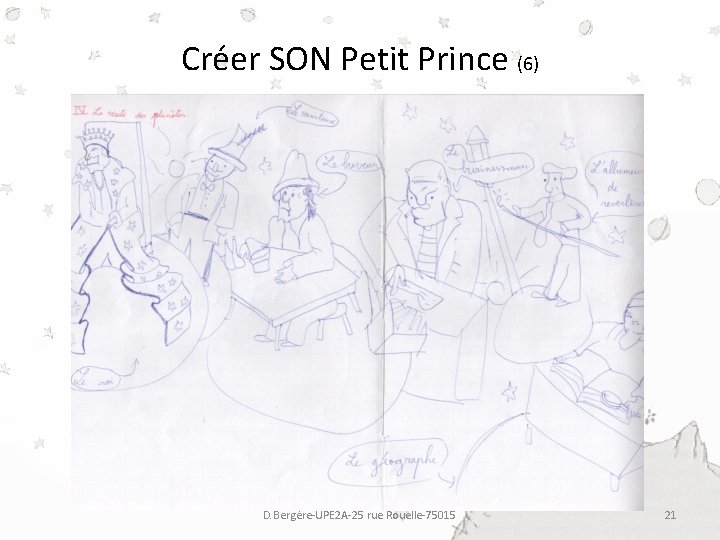 Créer SON Petit Prince (6) D. Bergère-UPE 2 A-25 rue Rouelle-75015 21 Créer SON Petit Prince (6) D. Bergère-UPE 2 A-25 rue Rouelle-75015 21