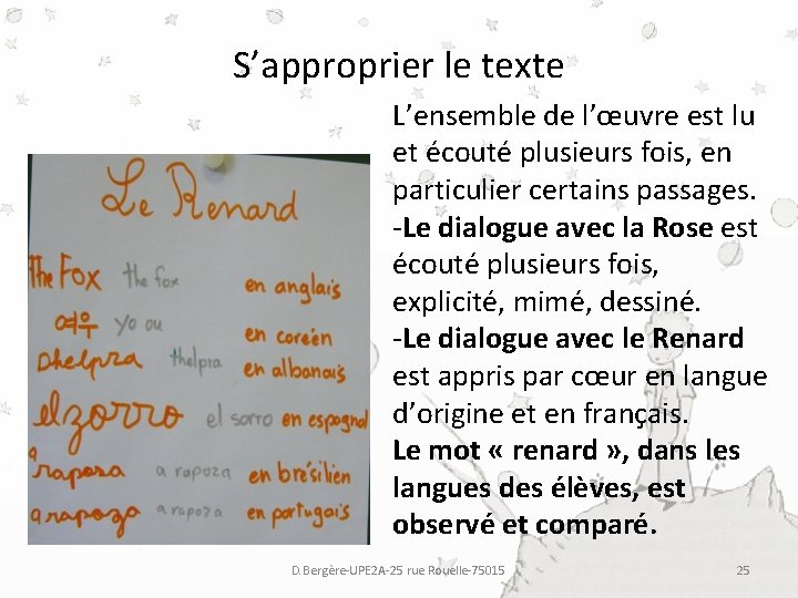 S’approprier le texte L’ensemble de l’œuvre est lu et écouté plusieurs fois, en particulier S’approprier le texte L’ensemble de l’œuvre est lu et écouté plusieurs fois, en particulier