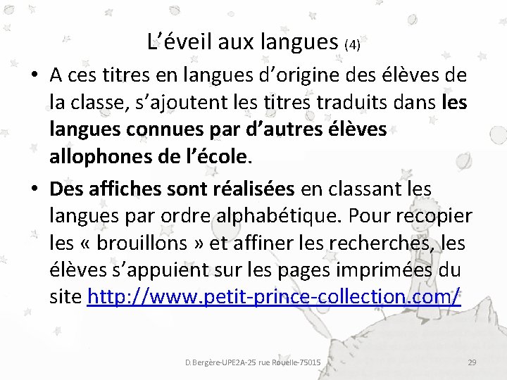 L’éveil aux langues (4) • A ces titres en langues d’origine des élèves de L’éveil aux langues (4) • A ces titres en langues d’origine des élèves de