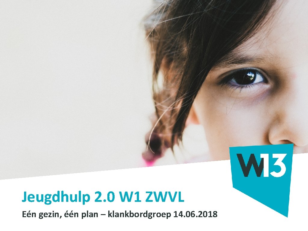 Jeugdhulp 2. 0 W 1 ZWVL Titeltekst Eén gezin, één plan – klankbordgroep 14.