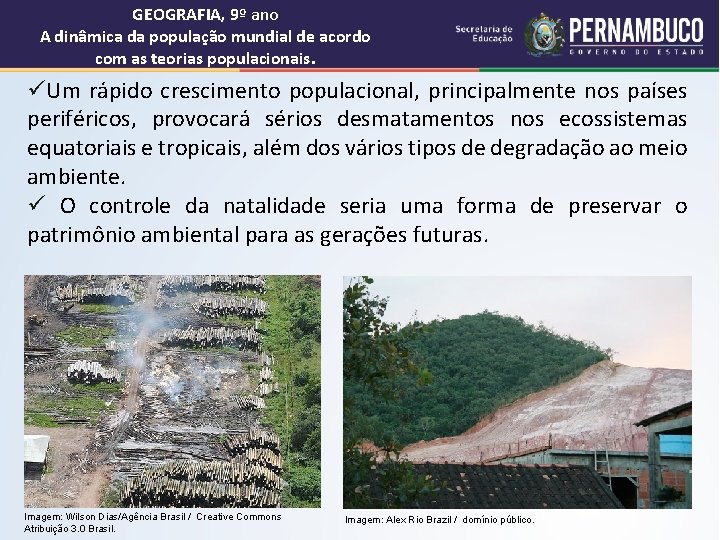 GEOGRAFIA, 9º ano A dinâmica da população mundial de acordo com as teorias populacionais.