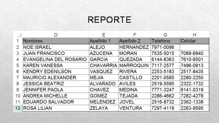 REPORTE 