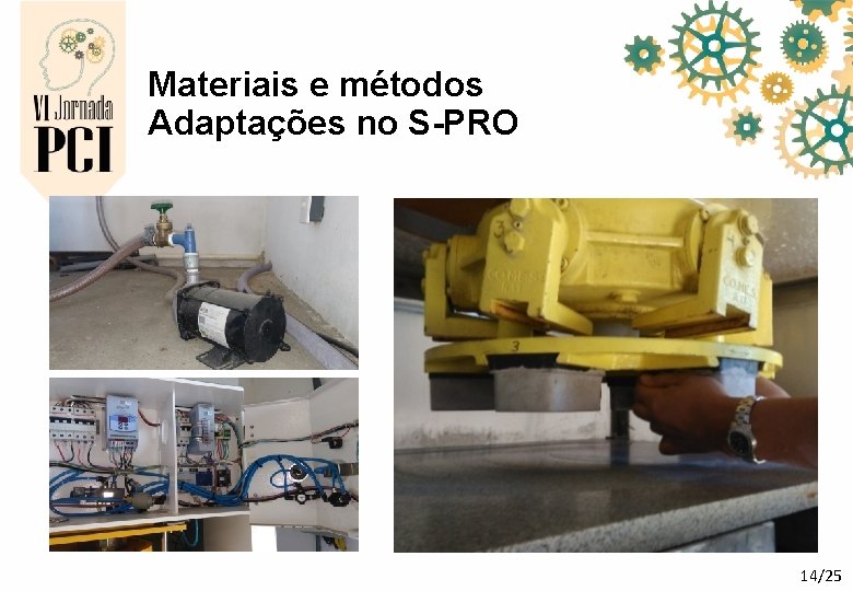 Materiais e métodos Adaptações no S-PRO 14/25 Materiais e métodos Adaptações no S-PRO 14/25