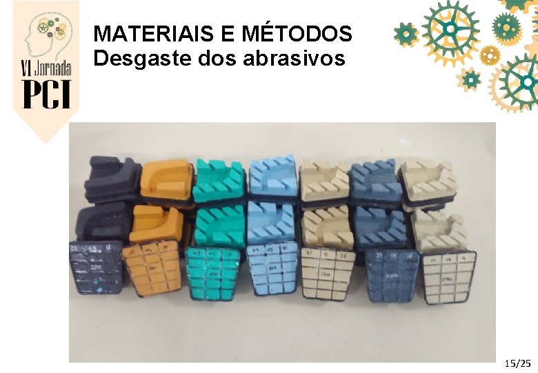MATERIAIS E MÉTODOS Desgaste dos abrasivos 15/25 MATERIAIS E MÉTODOS Desgaste dos abrasivos 15/25