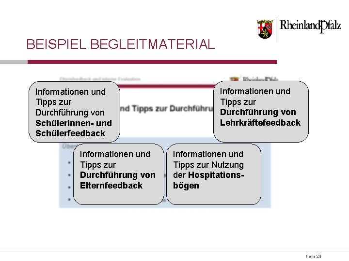 BEISPIEL BEGLEITMATERIAL Informationen und Tipps zur Durchführung von Schülerinnen- und Schülerfeedback Informationen und Tipps