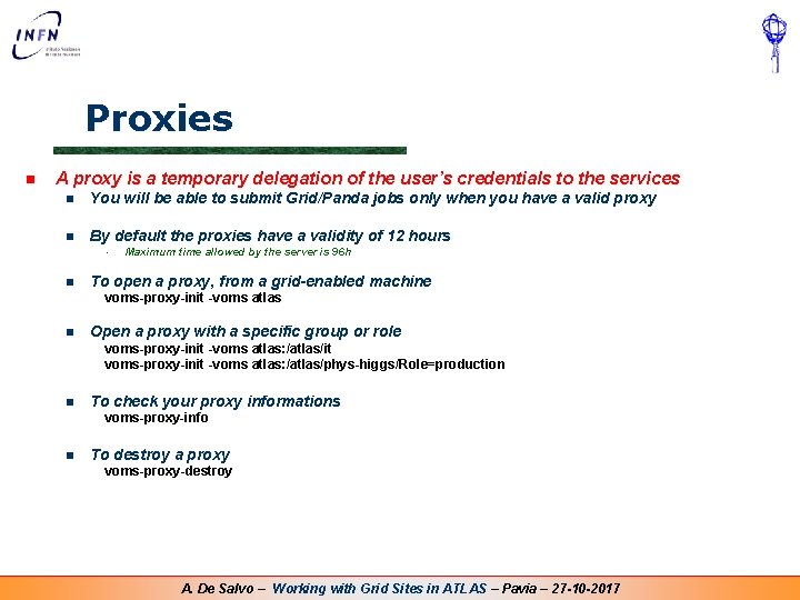Proxies n A proxy is a temporary delegation of the user’s credentials to the Proxies n A proxy is a temporary delegation of the user’s credentials to the