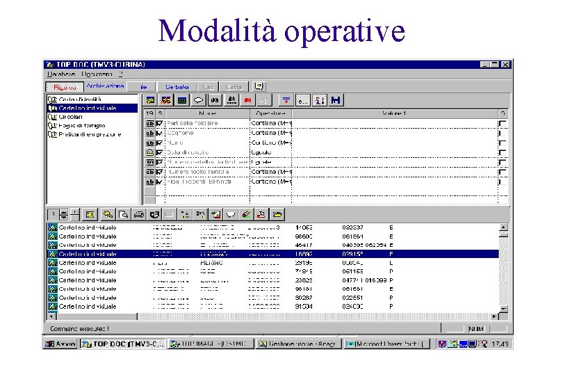 Modalità operative 