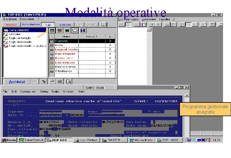 Modalità operative Programma gestionale anagrafe 