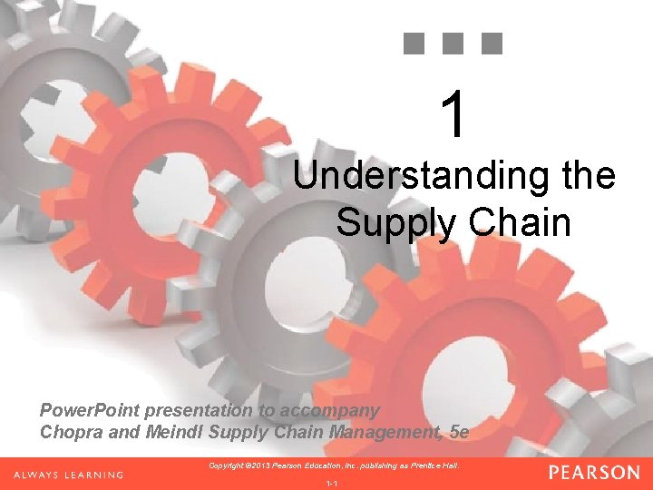 1 Understanding the Supply Chain Power. Point presentation to accompany Chopra and Meindl Supply