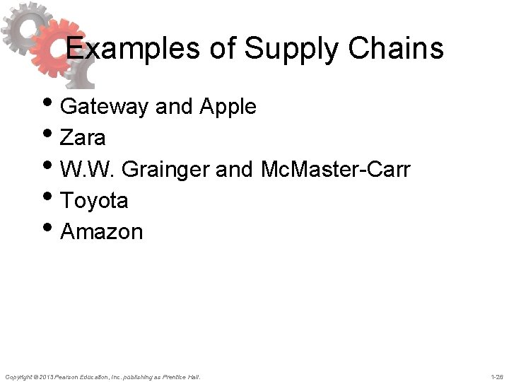 Examples of Supply Chains • Gateway and Apple • Zara • W. W. Grainger