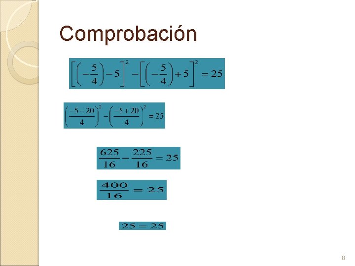Comprobación 8 