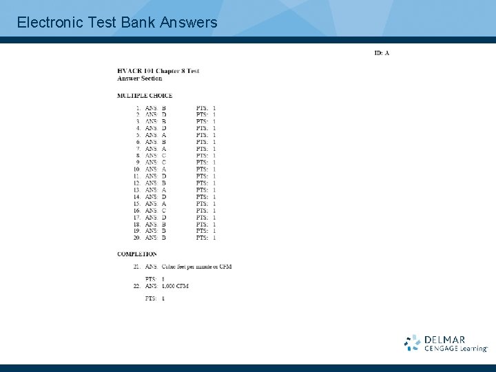 Electronic Test Bank Answers 