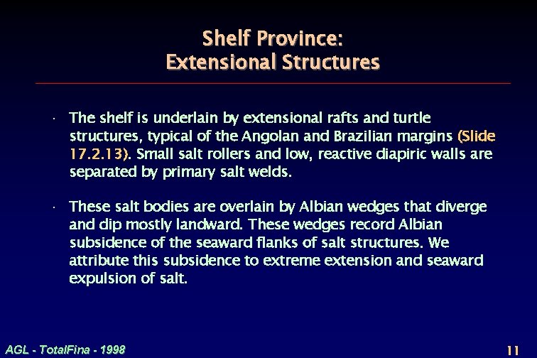 Shelf Province: Extensional Structures · The shelf is underlain by extensional rafts and turtle