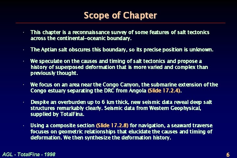Scope of Chapter · This chapter is a reconnaissance survey of some features of