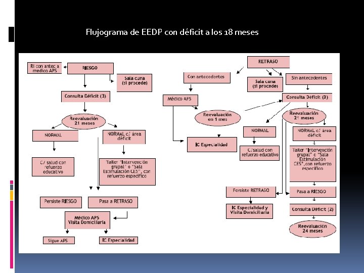 Flujograma de EEDP con déficit a los 18 meses 