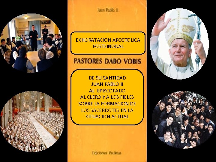 EXHORATACION APOSTOLICA POSTSINODAL DE SU SANTIDAD JUAN PABLO II AL EPISCOPADO AL CLERO Y