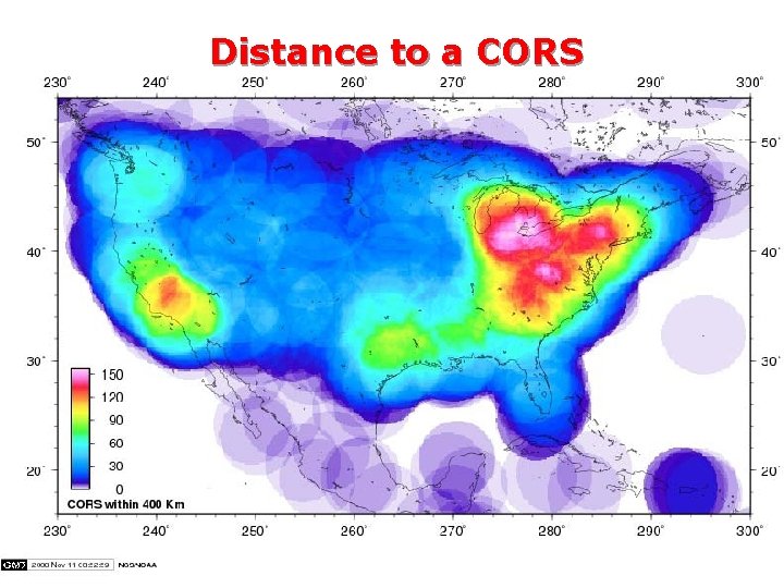 Distance to a CORS Louisiana State University 