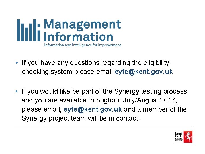  • If you have any questions regarding the eligibility checking system please email