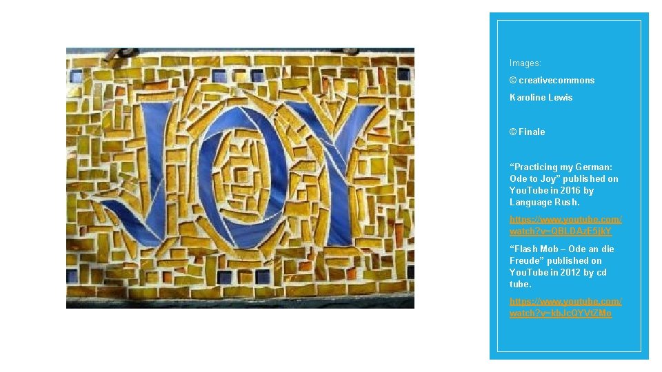 Images: © creativecommons Karoline Lewis © Finale “Practicing my German: Ode to Joy” published