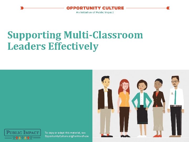 Supporting Multi-Classroom Leaders Effectively To copy or adapt this material, see Opportunity. Culture. org/terms-of-use