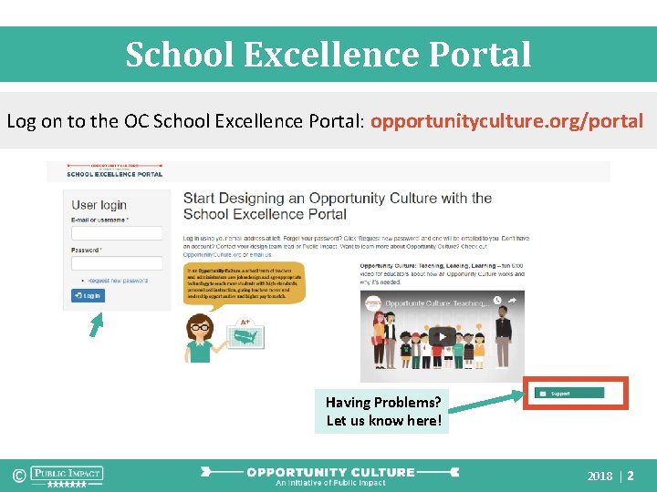 School Excellence Portal Log on to the OC School Excellence Portal: opportunityculture. org/portal Having