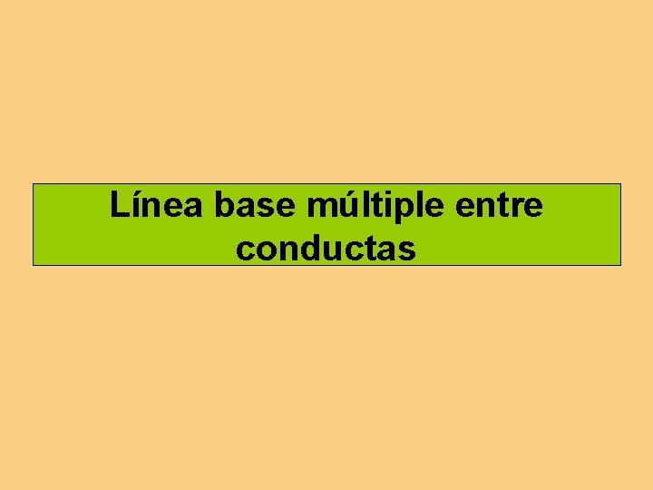 Línea base múltiple entre conductas 