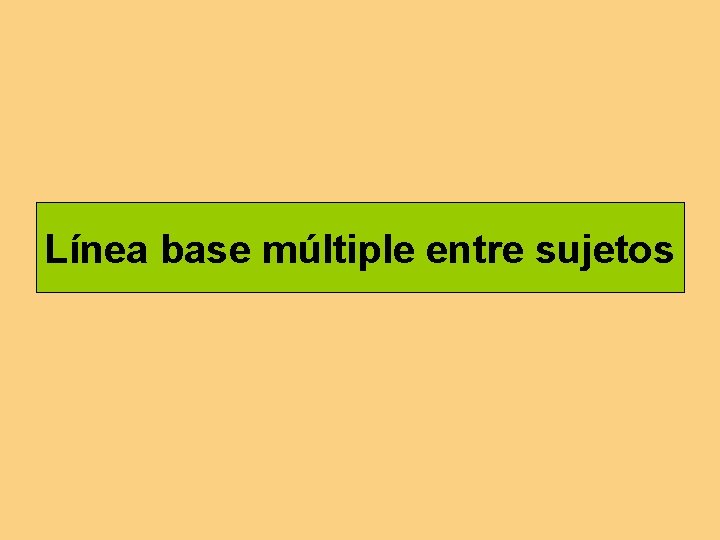 Línea base múltiple entre sujetos 