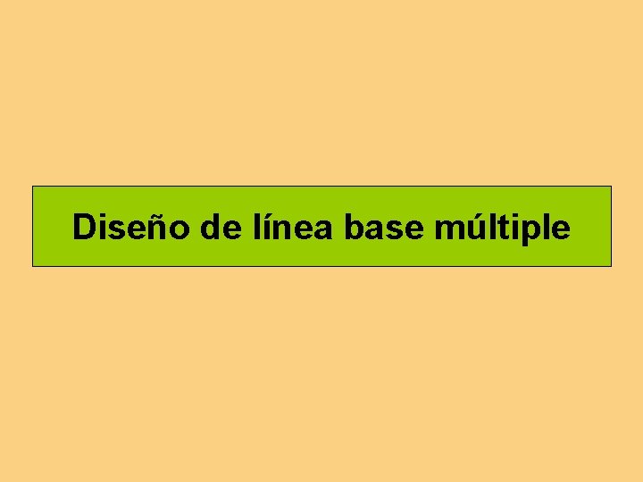 Diseño de línea base múltiple 