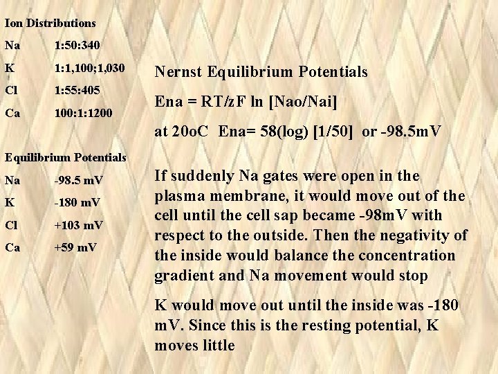 Ion Distributions Na 1: 50: 340 K 1: 1, 100; 1, 030 Cl 1: Ion Distributions Na 1: 50: 340 K 1: 1, 100; 1, 030 Cl 1: