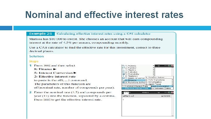 Nominal and effective interest rates 