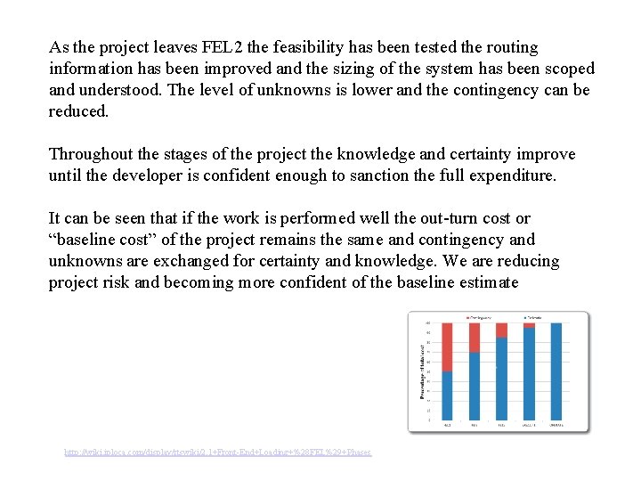 As the project leaves FEL 2 the feasibility has been tested the routing information