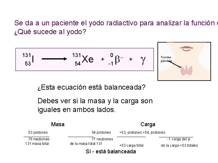 Se da a un paciente el yodo radiactivo para analizar la función d ¿Qué Se da a un paciente el yodo radiactivo para analizar la función d ¿Qué