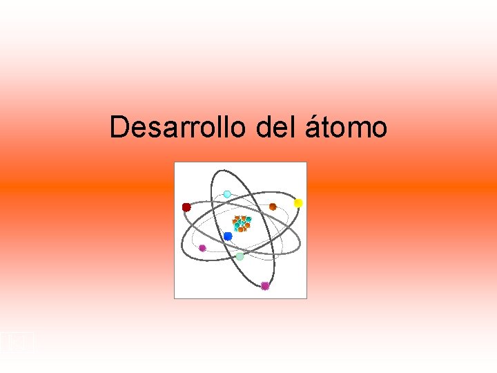 Desarrollo del átomo Desarrollo del átomo
