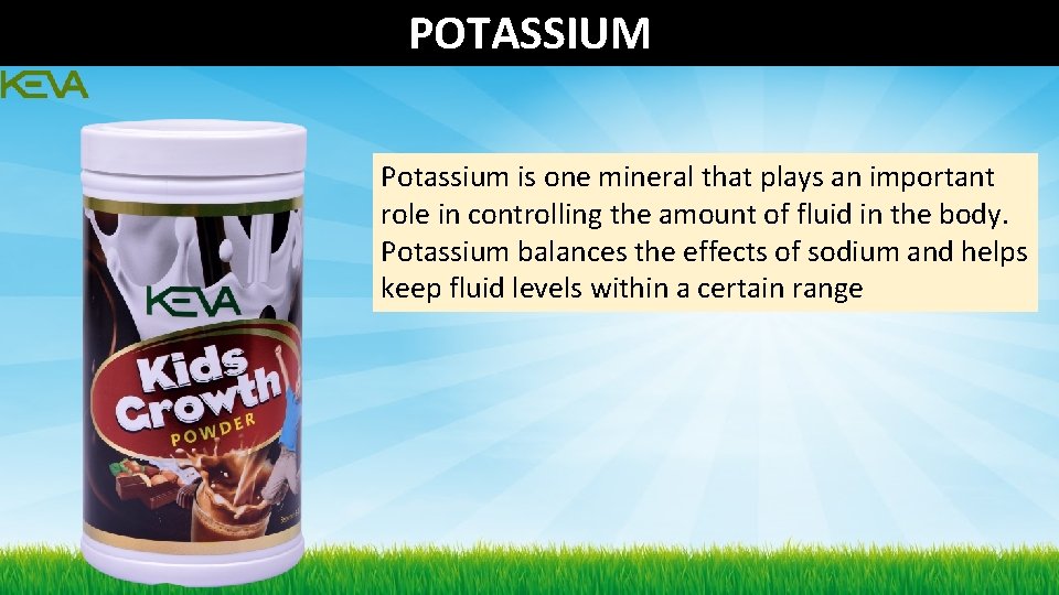 POTASSIUM Potassium is one mineral that plays an important role in controlling the amount POTASSIUM Potassium is one mineral that plays an important role in controlling the amount