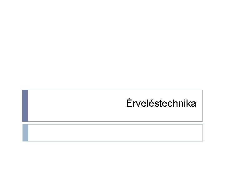 Érveléstechnika 