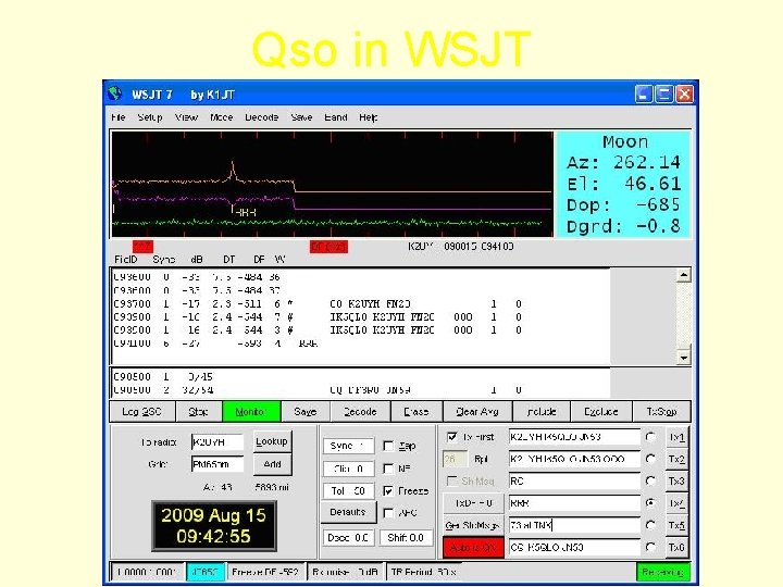 Qso in WSJT Qso in WSJT