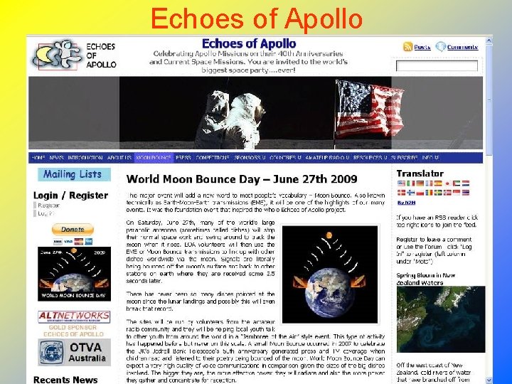 Echoes of Apollo Echoes of Apollo