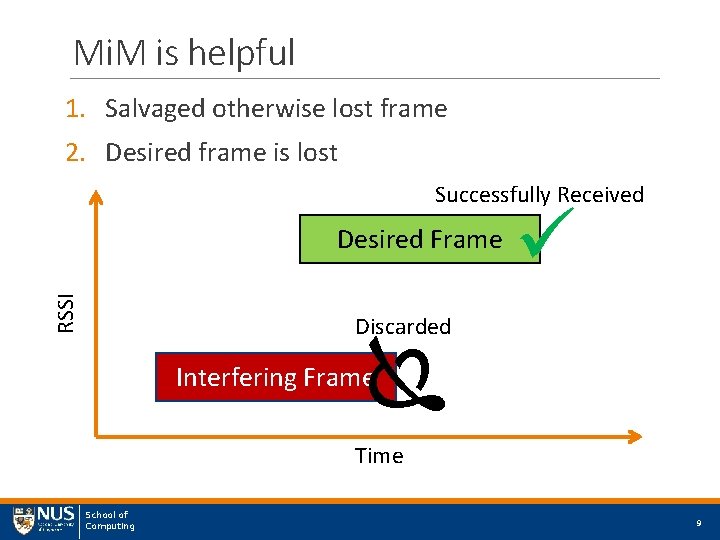 Mi. M is helpful 1. Salvaged otherwise lost frame 2. Desired frame is lost