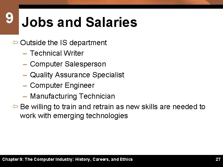 9 Jobs and Salaries ï Outside the IS department – Technical Writer – Computer