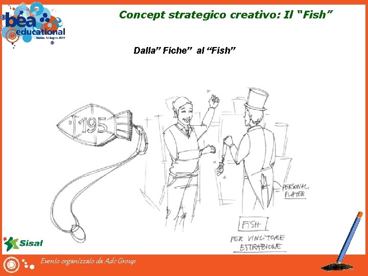 Concept strategico creativo: Il “Fish” Dalla” Fiche” al “Fish” Evento organizzato da Adc Group