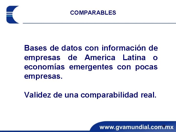 COMPARABLES Bases de datos con información de empresas de America Latina o economías emergentes